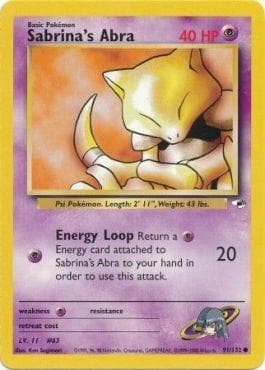 Carta Sabrina's Abra (91/132) do set Gym Heroes — Pokémon TCG | Bynx