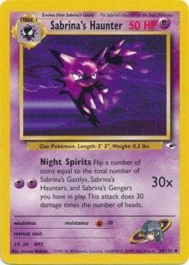 Carta Sabrina's Haunter (58/132) do set Gym Heroes — Pokémon TCG | Bynx