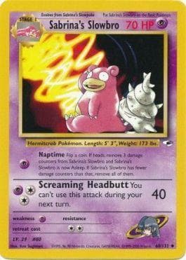 Carta Sabrina's Slowbro (60/132) do set Gym Heroes — Pokémon TCG | Bynx