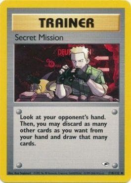 Carta Secret Mission (118/132) do set Gym Heroes — Pokémon TCG | Bynx