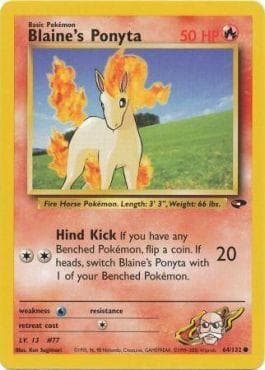 Carta Blaine's Ponyta (64/132) do set Gym Challenge — Pokémon TCG | Bynx