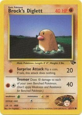 Carta Brock's Diglett (67/132) do set Gym Challenge — Pokémon TCG | Bynx