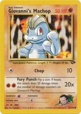Carta Giovanni's Machop (72/132) do set Gym Challenge — Pokémon TCG | Bynx