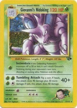 Carta Giovanni's Nidoking (7/132) do set Gym Challenge — Pokémon TCG | Bynx