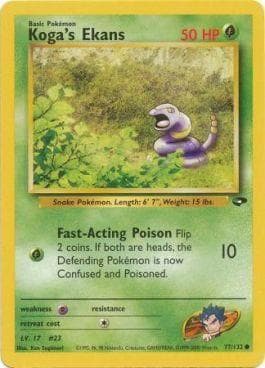 Carta Koga's Ekans (77/132) do set Gym Challenge — Pokémon TCG | Bynx