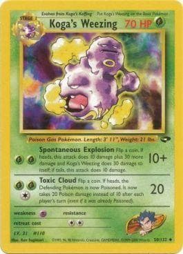 Carta Koga's Weezing (50/132) do set Gym Challenge — Pokémon TCG | Bynx