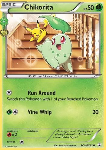 Carta Chikorita (RC1/83) do set Gerações — Pokémon TCG | Bynx