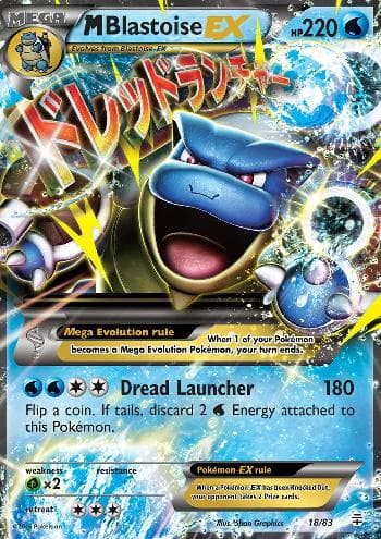 Carta M Blastoise-EX (18/83) do set Gerações — Pokémon TCG | Bynx