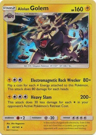 Carta Alolan Golem (42/145) do set Guardiões Ascendentes — Pokémon TCG | Bynx