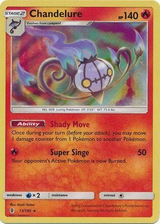 Carta Chandelure (13/145) do set Guardiões Ascendentes — Pokémon TCG | Bynx