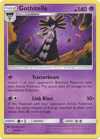 Carta Gothitelle (54/145) do set Guardiões Ascendentes — Pokémon TCG | Bynx