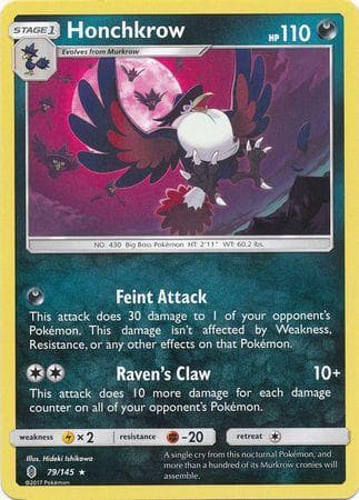 Carta Honchkrow (79/145) do set Guardiões Ascendentes — Pokémon TCG | Bynx