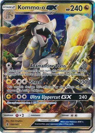 Carta Kommo-o-GX (100/145) do set Guardiões Ascendentes — Pokémon TCG | Bynx