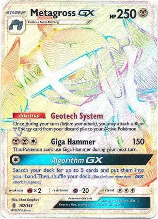 Carta Metagross-GX (157/145) do set Guardiões Ascendentes — Pokémon TCG | Bynx