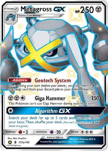 Carta Metagross-GX (157a/145) do set Guardiões Ascendentes — Pokémon TCG | Bynx