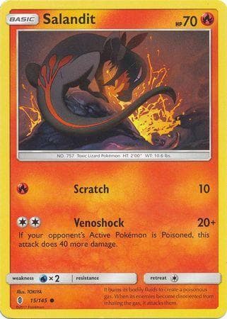 Carta Salandit (15/145) do set Guardiões Ascendentes — Pokémon TCG | Bynx
