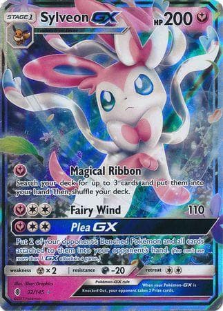 Carta Sylveon-GX (92/145) do set Guardiões Ascendentes — Pokémon TCG | Bynx