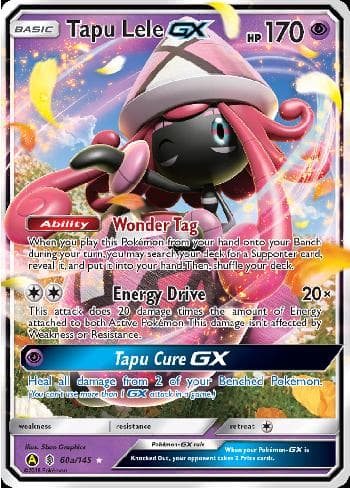 Carta Tapu Lele-GX (60a/145) do set Guardiões Ascendentes — Pokémon TCG | Bynx