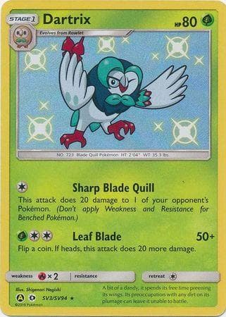 Carta Dartrix (SV3/68) do set Destinos Ocultos — Pokémon TCG | Bynx