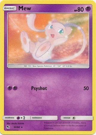 Carta Mew (32/68) do set Destinos Ocultos — Pokémon TCG | Bynx