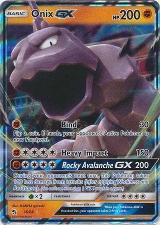 Carta Onix-GX (36/68) do set Destinos Ocultos — Pokémon TCG | Bynx