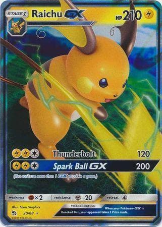 Carta Raichu-GX (20/68) do set Destinos Ocultos — Pokémon TCG | Bynx
