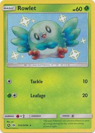 Carta Rowlet (SV2/68) do set Destinos Ocultos — Pokémon TCG | Bynx