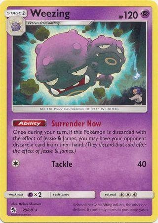 Carta Weezing (29/68) do set Destinos Ocultos — Pokémon TCG | Bynx