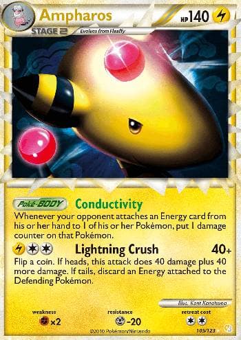 Carta Ampharos Prime (105/123) #105 — Pokémon TCG | Bynx