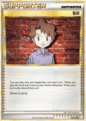 Carta Bill (89/123) do set HeartGold SoulSilver — Pokémon TCG | Bynx