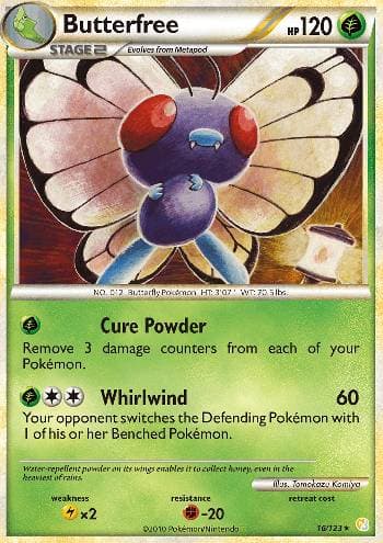 Carta Butterfree (16/123) do set HeartGold SoulSilver — Pokémon TCG | Bynx