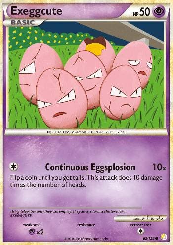 Exeggcute (63/123) — HeartGold SoulSilver