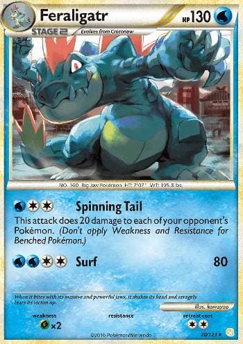 Carta Feraligatr (20/123) do set HeartGold SoulSilver — Pokémon TCG | Bynx