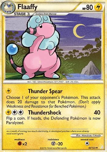 Carta Flaaffy (42/123) do set HeartGold SoulSilver — Pokémon TCG | Bynx