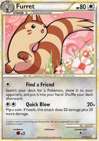 Carta Furret (21/123) do set HeartGold SoulSilver — Pokémon TCG | Bynx