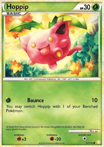 Hoppip (67/123) — HeartGold SoulSilver