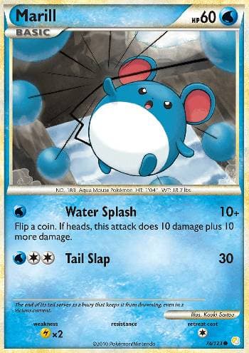 Carta Marill (74/123) do set HeartGold SoulSilver — Pokémon TCG | Bynx