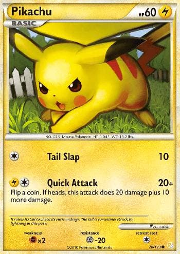 Pikachu (78/123) — HeartGold SoulSilver