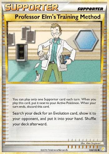 Carta Professor Elm's Training Method (100/123) do set HeartGold SoulSilver — Pokémon TCG | Bynx
