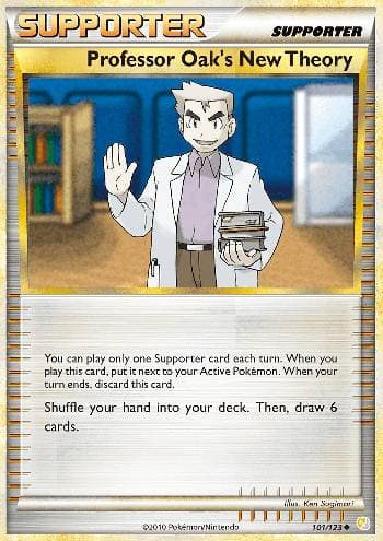 Carta Professor Oak's New Theory (101/123) do set HeartGold SoulSilver — Pokémon TCG | Bynx