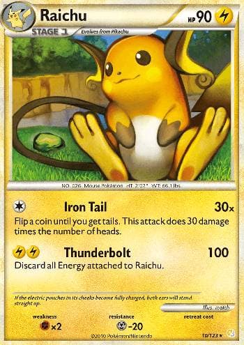 Raichu (10/123) — HeartGold SoulSilver