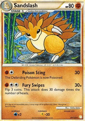 Carta Sandslash (29/123) do set HeartGold SoulSilver — Pokémon TCG | Bynx