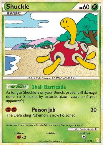 Carta Shuckle (11/123) do set HeartGold SoulSilver — Pokémon TCG | Bynx