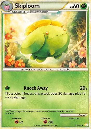 Carta Skiploom (51/123) do set HeartGold SoulSilver — Pokémon TCG | Bynx