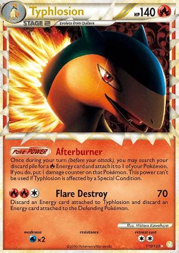 Carta Typhlosion Prime (110/123) do set HeartGold SoulSilver — Pokémon TCG | Bynx