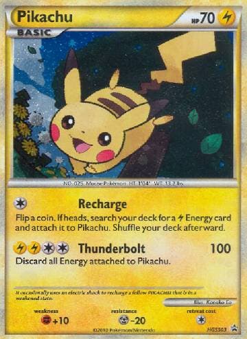 Carta Pikachu (HGSS03/25) do set HeartGold SoulSilver Promos — Pokémon TCG | Bynx