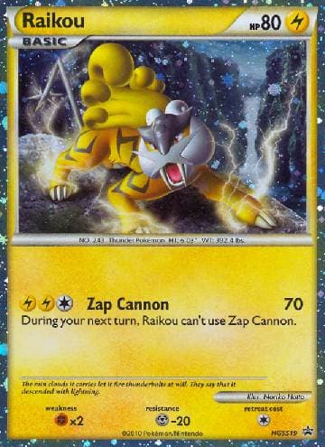 Raikou (HGSS19/25) — HeartGold SoulSilver Promos