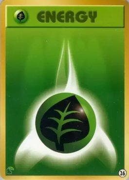 Carta Grass Energy (26/40) do set Intro Pack Neo - Chikorita Half Deck — Pokémon TCG | Bynx