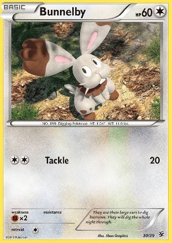Carta Bunnelby do set Conjunto para Iniciantes Kalos — Pokémon TCG | Bynx