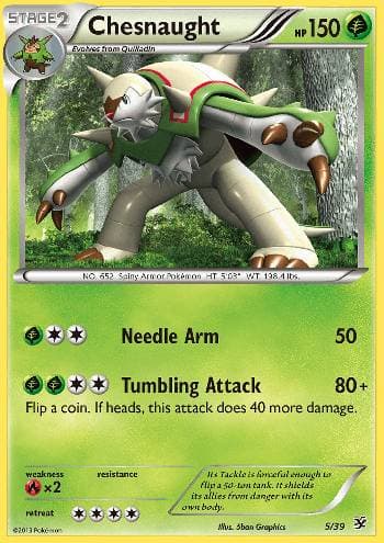 Carta Chesnaught do set Conjunto para Iniciantes Kalos — Pokémon TCG | Bynx